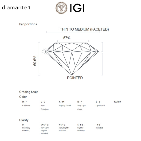 PENDIENTES DIAMANTES CREADOS 1.020 QUILATES CERTIFICADO IGI