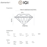 PENDIENTES DIAMANTES CREADOS 1.020 QUILATES CERTIFICADO IGI