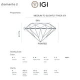 PENDIENTES DIAMANTES CREADOS 1.020 QUILATES CERTIFICADO IGI