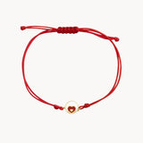 MACRAME HEART BRACELET WITH MARLIS ENAMEL