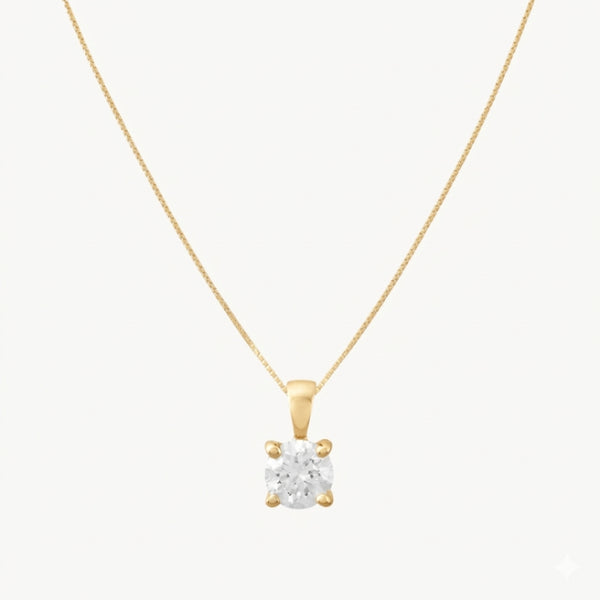 COLGANTE CON DIAMANTE GARRAS 0.40 QUILATES PUNTO DE LUZ CERTIFICADO IGI