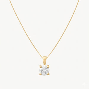 COLGANTE CON DIAMANTE GARRAS 0.40 QUILATES PUNTO DE LUZ CERTIFICADO IGI