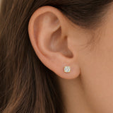 PENDIENTES CON DIAMANTE GARRAS 0.80 QUILATES PUNTO DE LUZ CERTIFICADO IGI