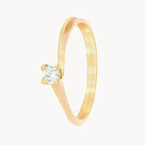 ANILLO SOLITARIO CUATRO GARRAS CON DIAMANTE 0.10 QUILATES LIDA