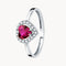 RUBY HEART RING WITH ZIRCONIA ETEL