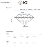 PENDIENTES DIAMANTES CREADOS 2.060 QUILATES CERTIFICADO IGI