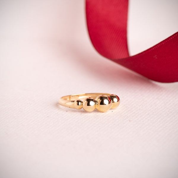 ANILLO BOLAS ACABADO PULIDO