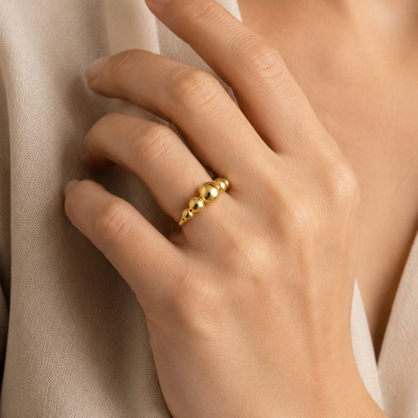 ANILLO BOLAS ACABADO PULIDO