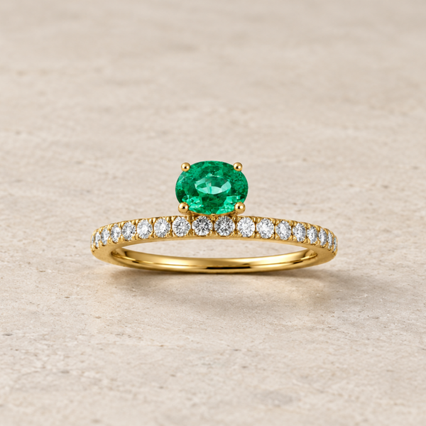 ANELLO ZAFFIRO E DIAMANTI NADIYE