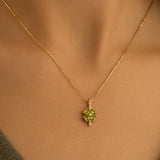 COLGANTE DIÓPSIDOS Y DIAMANTES YAMILA