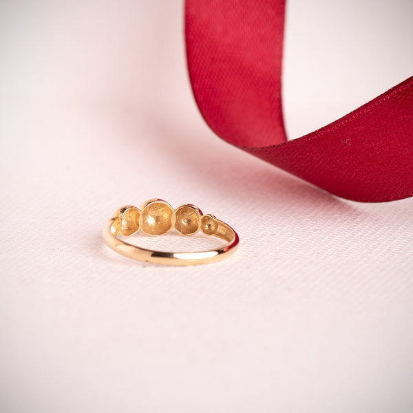 ANILLO BOLAS ACABADO PULIDO