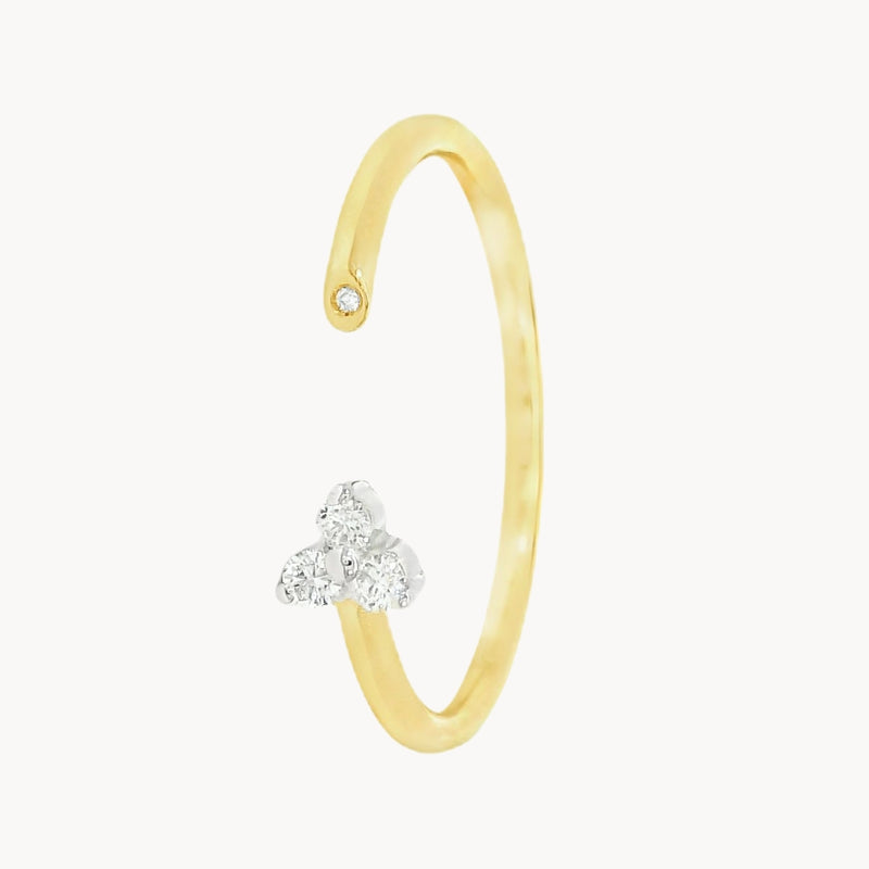 ANILLO ABIERTO CON DIAMANTES OLIVETTE