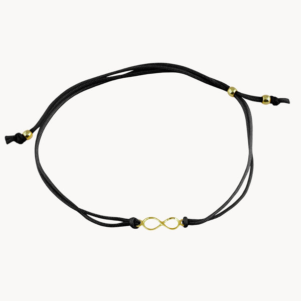 PULSERA MACRAME NEGRO INFINITO