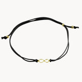 PULSERA MACRAME NEGRO INFINITO