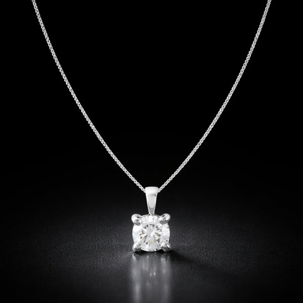 COLGANTE CON DIAMANTE GARRAS 0.50 QUILATES PUNTO DE LUZ CERTIFICADO IGI