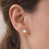 PENDIENTES CON DIAMANTE GARRAS 1.00 QUILATE PUNTO DE LUZ CERTIFICADO IGI