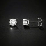 PENDIENTES CON DIAMANTE GARRAS 1.00 QUILATE PUNTO DE LUZ CERTIFICADO IGI