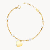 PULSERA CORAZON CON PERLAS LIZ