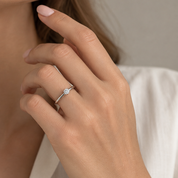 ANILLO SOLITARIO DIAMANTE BRILLANTE