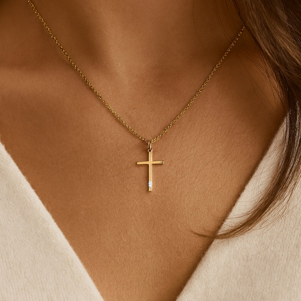 COLGANTE CRUZ Y DIAMANTES