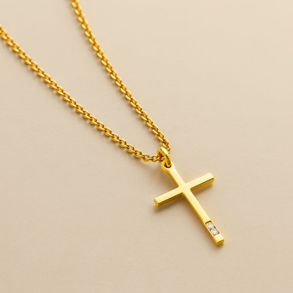 COLGANTE CRUZ Y DIAMANTES