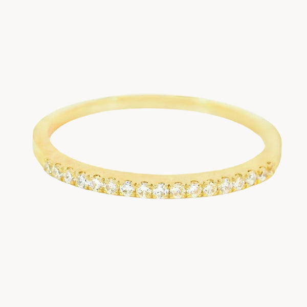 ANILLO MEDIA ALIANZA CON DIAMANTES 0.13 QUILATES ADORA