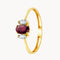 ANILLO CON RUBI OVAL Y DIAMANTES CREADOS MARQUISE