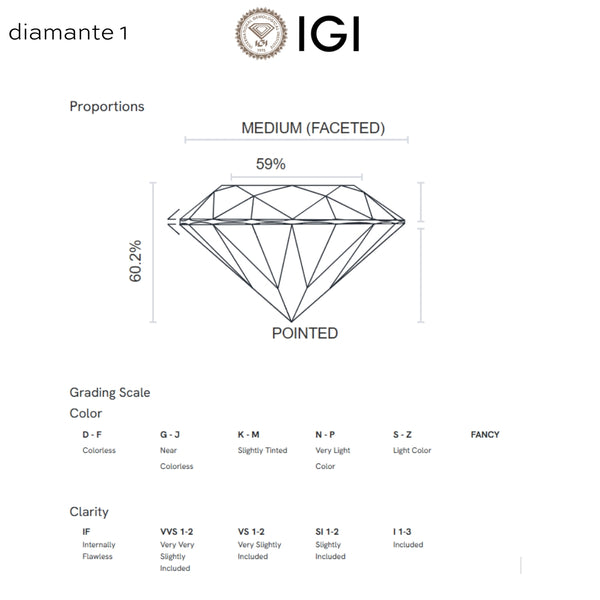 PENDIENTES DIAMANTES CREADOS 1.040 QUILATES CERTIFICADO IGI