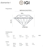 PENDIENTES DIAMANTES CREADOS 1.040 QUILATES CERTIFICADO IGI