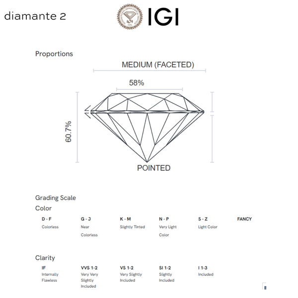 PENDIENTES DIAMANTES CREADOS 1.040 QUILATES CERTIFICADO IGI