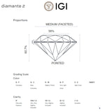 PENDIENTES DIAMANTES CREADOS 1.040 QUILATES CERTIFICADO IGI