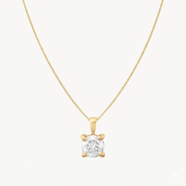 COLGANTE CON DIAMANTE GARRAS 0.50 QUILATES PUNTO DE LUZ CERTIFICADO IGI