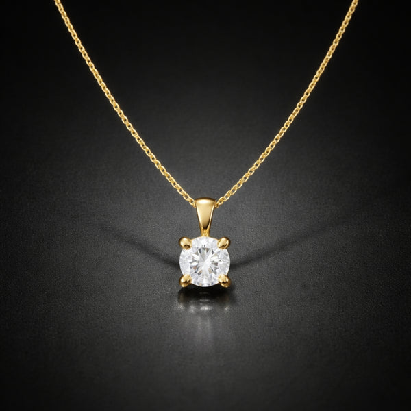 COLGANTE CON DIAMANTE GARRAS 0.50 QUILATES PUNTO DE LUZ CERTIFICADO IGI