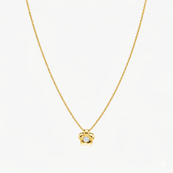 COLGANTE FLOR CON DIAMANTE CAELIE