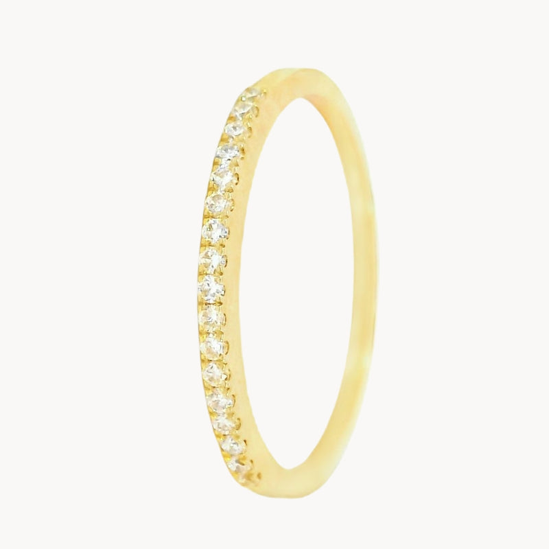 ANILLO MEDIA ALIANZA CON DIAMANTES 0.13 QUILATES ADORA