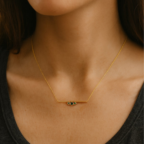 COLLAR WITH EMERALDS AINES