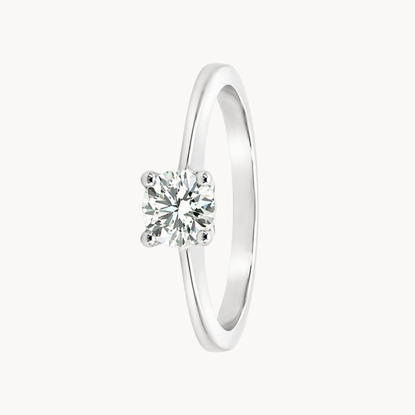 ANILLO SOLITARIO DIAMANTE CREADO 0.50 QUILATES CERTIFICADO IGI