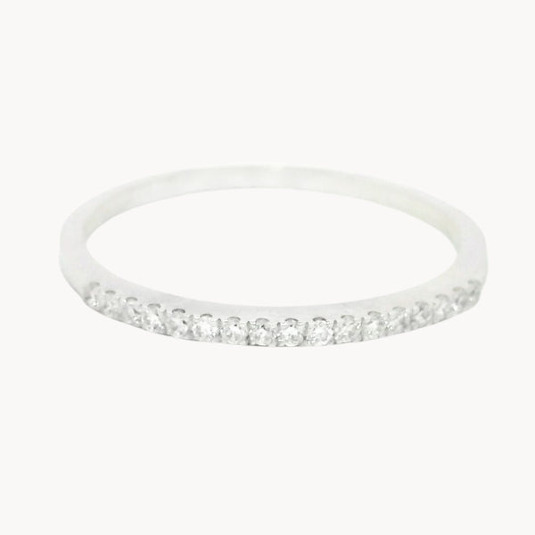 ANILLO MEDIA ALIANZA CON DIAMANTES 0.13 QUILATES ADORA