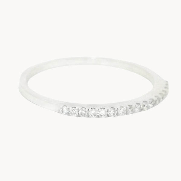 ANILLO MEDIA ALIANZA CON DIAMANTES 0.13 QUILATES ADORA