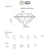 ANILLO SOLITARIO DIAMANTE CREADO 0.50 QUILATES CERTIFICADO IGI