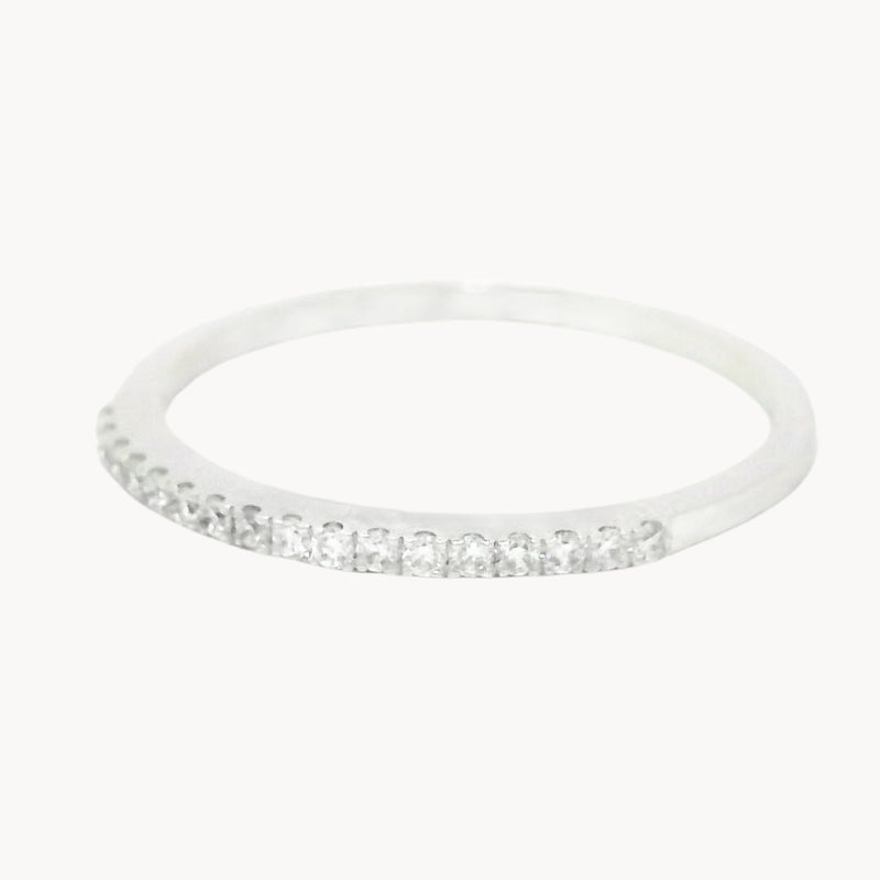 ANILLO MEDIA ALIANZA CON DIAMANTES 0.13 QUILATES ADORA