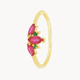 ANILLO RUBIES Y ESMERALDAS EMELINA