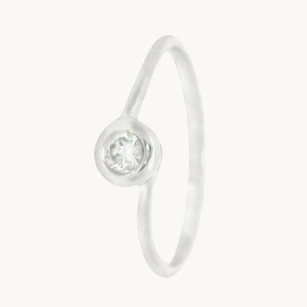 ANILLO SOLITARIO CHATON CON DIAMANTE 0.090 QUILATES JODENE