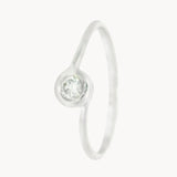 ANILLO SOLITARIO CHATON CON DIAMANTE 0.090 QUILATES JODENE
