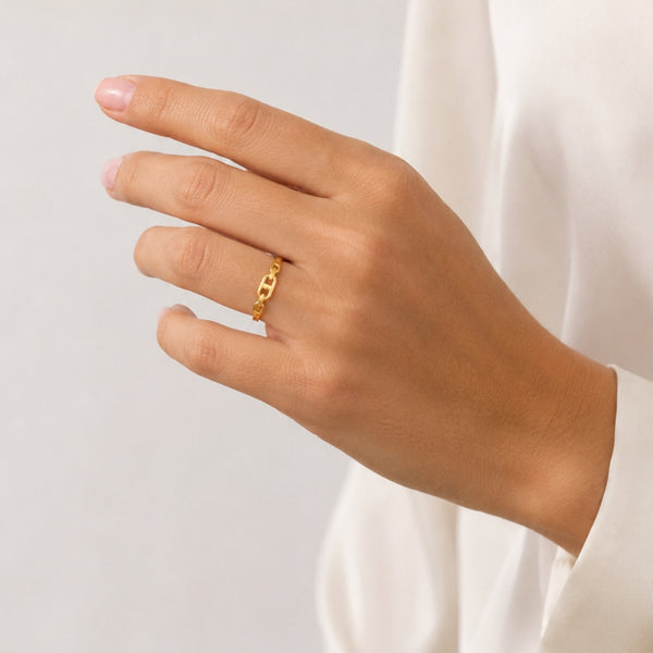 ANILLO ANCLA PULIDO Y BRILLO