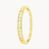 ANILLO MEDIA ALIANZA CON DIAMANTES 0.15 QUILATES VITTORIA