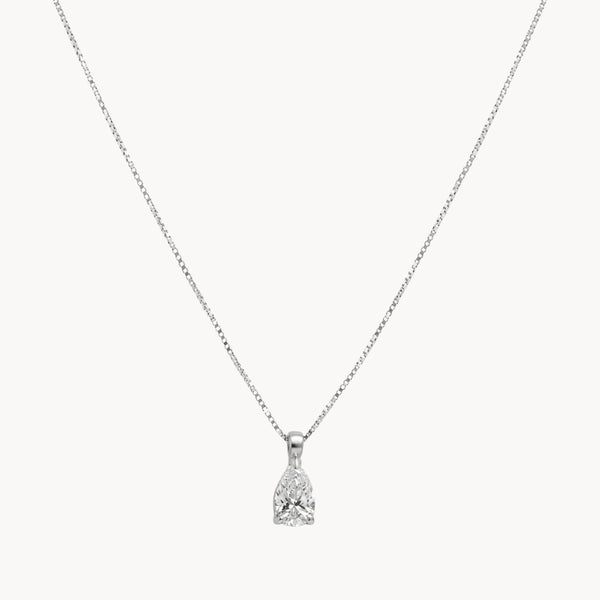 COLGANTE DIAMANTE CREADO 0.55 QUILATES PERILLA CERTIFICADO IGI