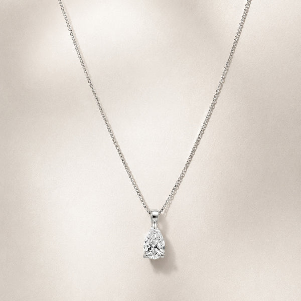 COLGANTE DIAMANTE CREADO 0.55 QUILATES PERILLA CERTIFICADO IGI
