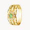 ANILLO PANTER CON ESMERALDA OVAL Y CIRCONITAS