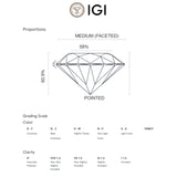 COLGANTE DIAMANTE CREADO 1 QUILATE CERTIFICADO IGI